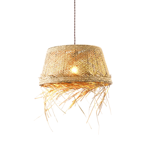 ^PENDANT L/F 1xE27 ANDROS GRASS RATTAN Φ40Χ120CM