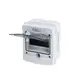 N6D SURFACE MOUNTING 6 MODULES 1 ROW TRANSPARENT DOOR IP65