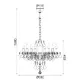 NETTO ПЕНДЕЛ 8XE14 ОПУШЕН КРИСТАЛ + ХРОМ МЕТАЛ Φ49×Η168CM TULIA - изображение 2
