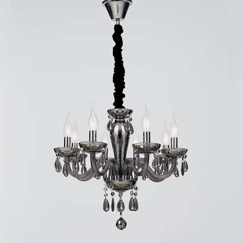 NETTO ПЕНДЕЛ 8XE14 ОПУШЕН КРИСТАЛ + ХРОМ МЕТАЛ Φ49×Η168CM TULIA