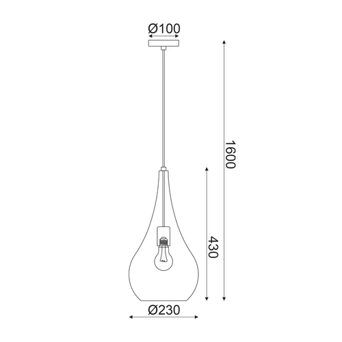 NETTO ПЕНДЕЛ 1ΧΕ27 МЕТАЛ ПОЛИРАНА МЕД Φ20ΧΗ41Χ160CM PLEIADES - изображение 2