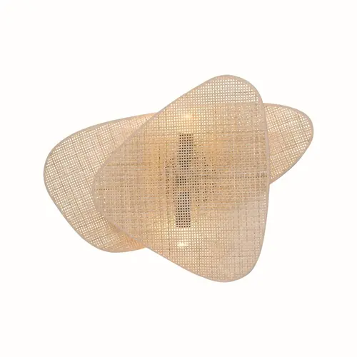 ^WALL MOUNTED LIGHTING 2ΧΕ14 SKYROS MATTING RATTAN 50X35X13CM - изображение 4
