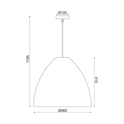 ВИСЯЩА ЛАМПА 1ΧΕ27  ТРЪСТИКА Φ45ΧH119CM OIA