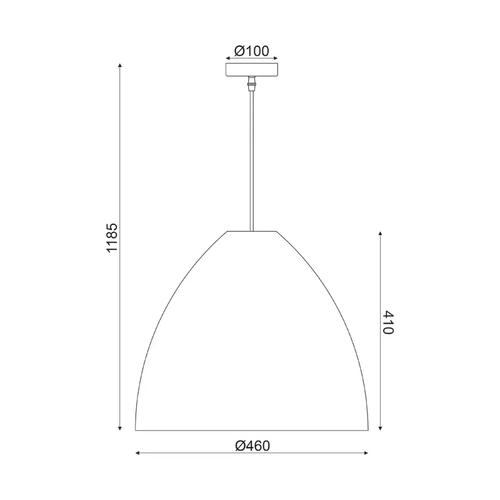 ВИСЯЩА ЛАМПА 1ΧΕ27 КАФЯВА ТРЪСТИКА Φ45ΧH119CM OIA - изображение 2