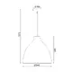 ВИСЯЩА ЛАМПА 1ΧΕ27 ТРЪСТИКА  Φ34ΧΗ107CM OIA - изображение 3