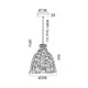 PENDANT 1ΧΕ27 BASKET Φ26ΧΗ120CM OIA - изображение 3