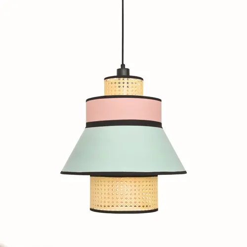 ПЕНДЕЛ 1ΧΕ27 CHIOS КРЕМ ТЕКСТИЛ+ ДЪРВО D45XH140CM - изображение 4