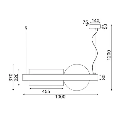 ^ПЕНДЕЛ LED 20W 3000K  2150LM 