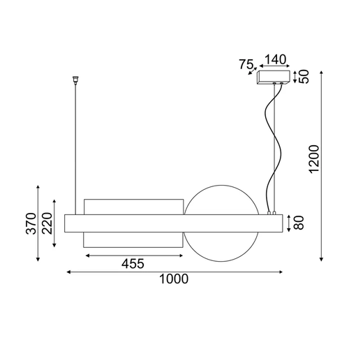 ^ПЕНДЕЛ LED 20W 3000K  2150LM 