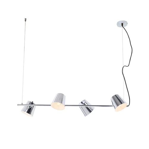 NETTO PENDANT LIGHTING 4ΧE14 CHROME METAL 27Χ102ΧΗ120CM AYRAN