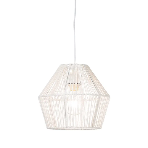 PENDANT 1XE27 ROPE WHITE Φ30ΧΗ120CM PERU