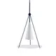 NETTO PENDANT LIGHTING 1XE27 WHITE+BLACK METALLIC+ GLASS D33XH130CM TEMPLE