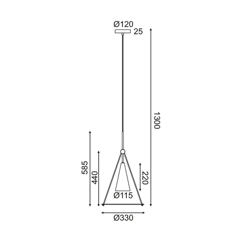 NETTO PENDANT LIGHTING 1XE27 WHITE+BLACK METALLIC+ GLASS D33XH130CM TEMPLE - изображение 2