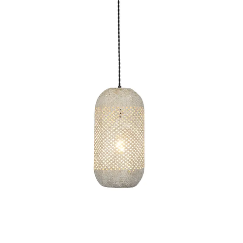 ^PENDANT LUMINAIRE 1XE27 RATTAN + WOOD D20XH120CM COCONUT