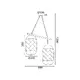 ^PENDANT LUMINAIRE 2XE27 RATTAN + WOOD 60X20XH120CM COCONUT - изображение 3