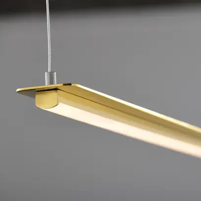ВИСЯЩА ЛАМПА ЛЕД 20W 3000K 1600LM МЕСИНГ МЕТАЛНО 100Χ5ΧH150CM ATLANTIS