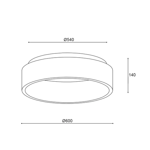 ПЛАФОН LED 48W CCT 5350LM ЧЕРЕН МЕТАЛ D61XH8,5CM APOLLO - изображение 2