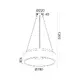 PENDANT LUMINAIRE LED 48W DIMMER CCT LM WHITE METAL D60XH120CM APOLLO - изображение 2