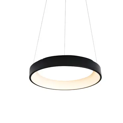 PENDANT LIGHT LED 73W CCT 5450LM BLACK METAL D78XH14CM APOLLO