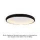 CEILING LIGHT LED 73W DIMMER CCT 5250LM BLACK METAL D81XH8,5CM DIANA