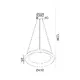PENDANT LUMINAIRE LED 36W DIMMER CCT 3470LM WHITE METAL D41XH120CM DIANA - изображение 2