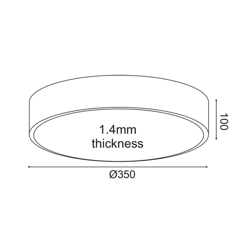 CEILING LUMINAIRE LED 32W 3180LM CCT WHITE METAL D35XH10CM OPTIMUS - изображение 2