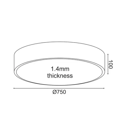ПЛАФОН LED 60W 5600LM CCT БЯЛ МЕТАЛ D75XH10CM OPTIMUS