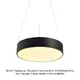 PENDANT LUMINAIRE LED 50W 4800LM CCT BLACK METAL D50XH135CM OPTIMUS