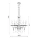 ^PENDANT 6XE14 CLEAR CRYSTAL + CHROME METALΦ54×Η178CM VIOLET - изображение 2