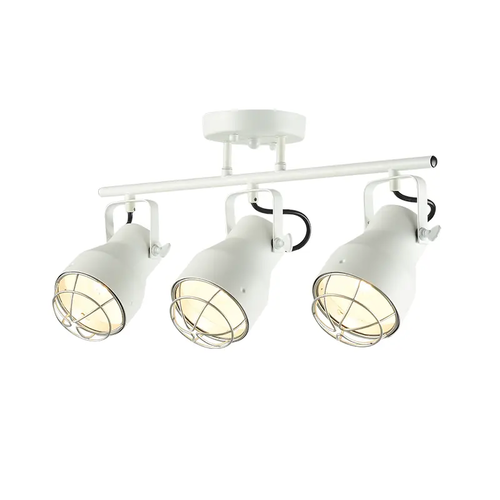 NETTO CEIL 3ΧΕ27 METAL METAL WHITE SILVER GRID Φ10Χ50XH28CM DAKOTA