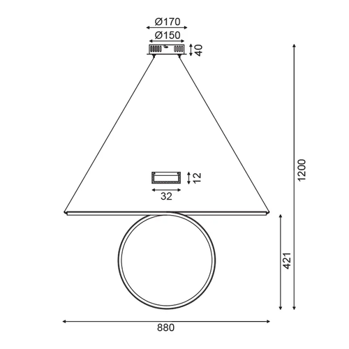 NETTO PENDANT LIGHTING LED 43W 3000K 2580LM CHROME ALUMINUM 88Χ17ΧΗ120CM ZERO - изображение 2