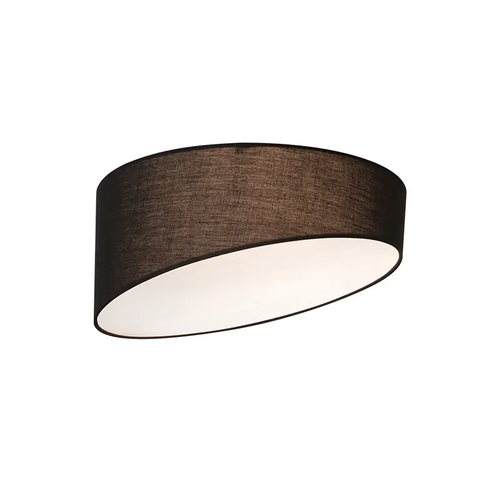 CEILING LIGHT 3ΧΕ27 BLACK FABRIC+ACRYLIC Φ40ΧΗ18CM PABLO