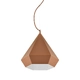 NETTO PENDANT 1XE27 METAL BROWN POLYGON Φ32ΧΗ120CM