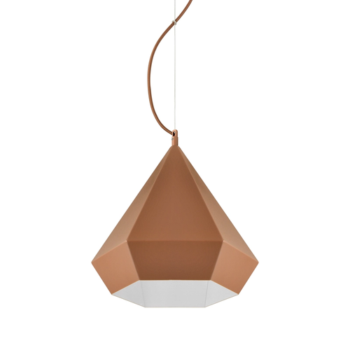 NETTO PENDANT 1XE27 METAL BROWN POLYGON Φ32ΧΗ120CM