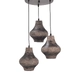 NETTO PENDANT LUMINAIRE 3XE27 BROWN CLAY Φ39ΧΗ120CM
