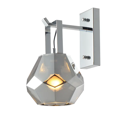ОСВЕТИТЕЛНО ТЯЛО 1ΧΕ27 СТЪКЛО ФИМЕ+ ЦВЯТ МЕТАЛ  Φ18Χ23,5Χ30CM DIAMONDRA
