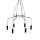 ВИСЯЩА ЛАМПА 6ΧG9 ЧЕРНО МЕТАЛНО 6x D3,6XH13CM КАБЕЛ 1,3M TERES