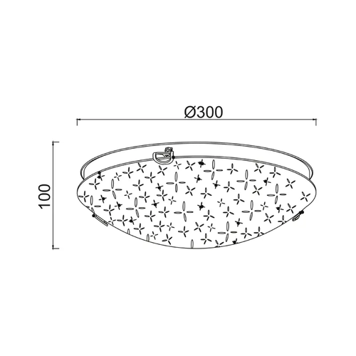 WALL MOUNTED/CEILING 2XE27 WHITE GLASS MOTIVE+METAL Φ30ΧΗ10CM SCILLA - изображение 3