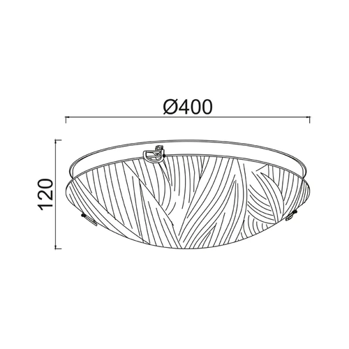 WALL MOUNTED/CEILING 3XE27 CRYSTAL GLASS+METAL Φ40ΧΗ12CM FORCE - изображение 3