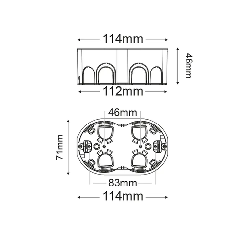 FL.MOUNT.JUNCT.HOLLOW WALLS BOX 3 MODULES - изображение 2