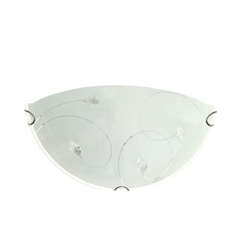 CEILING GLASS+CRYSTAL D30CM 2ΧΕ27 ANYA