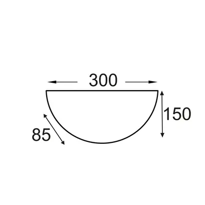 АПЛИКА  30cm БЯЛО СТЪКЛО  ALBATRE