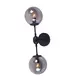 WALL MOUNTED 2XE14 METAL BLACK+ TINTED GLASS BOMBAY