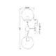 WALL MOUNTED 2XE14 METAL BLACK+ TINTED GLASS BOMBAY - изображение 3