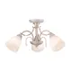 CEILING 3XE14 METAL PATINΑ GOLD+WHITE GLASS+CRYSTAL Φ54ΧΗ27CM QUINCE