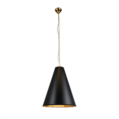NETTO PENDANT 3ΧΕ14 METALLIC+BLACK/GOLD SHADE Φ40ΧΗ150CM