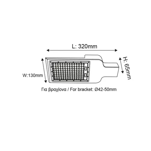 LED STREET LUMINAIRE 36W 3960LM 4000K 120X50˚ CLASS I 230V AC IP66 - изображение 2