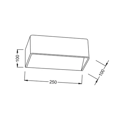 WHITE LUMINAIRE LED UP-DOWN PARALLEL 2X3W 230V 3000K 25000hrs NEPHELE