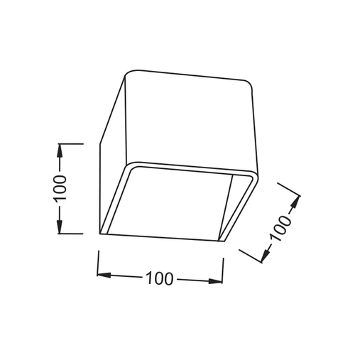 WALL MOUNTED LED COLOUR WOOD UP-DOWN CUBE 1X3W 230V 3000K 30000hrs NEPHELE - изображение 3