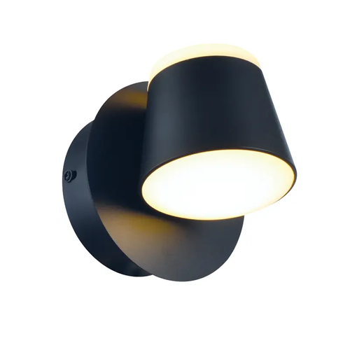 ^WALL MOUNTED LUMINAIRE LED 8W 3000K 640LM BLACK METAL 12X12X13CM LUCIDO